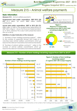Measure 215 &ndash; Animal welfare payments - ENRD