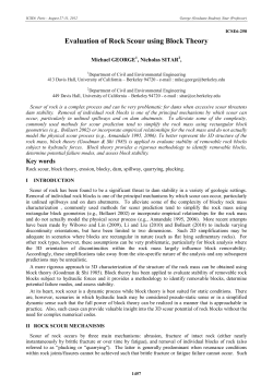 Evaluation of Rock Scour using Block Theory