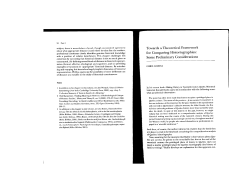 Towards a Theoretical Framework for Comparing Historiographies