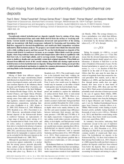 Fluid mixing from below in unconformity