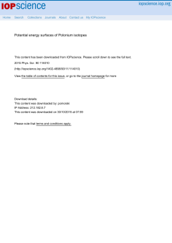 Potential energy surfaces of Polonium isotopes
