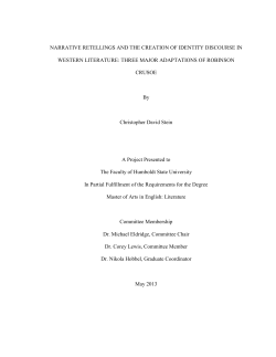 THREE MAJOR ADAPTATIONS OF ROBINSON CRUSOE By