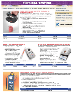 Thermo ScienTific* haake ViScoTeSTer* 1 PluS and 2 PluS