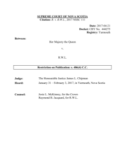 R. v. R.W.L. - The Courts of Nova Scotia