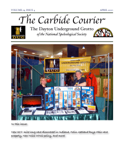 The Carbide Courier - The Dayton Underground Grotto