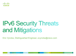 IPv6 Security - UNINETT Openwiki