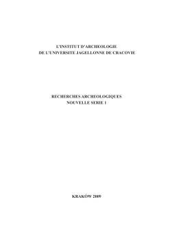 l`institut d`archeologie de l`universite jagellonne de