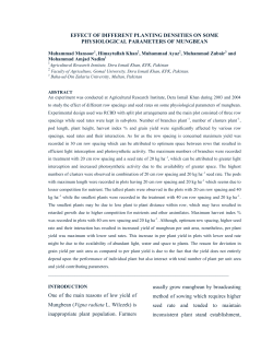 EFFECT OF DIFFERENT PLANTING DENSITIES ON SOME