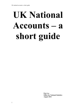 National Accounts &ndash; a brief guide
