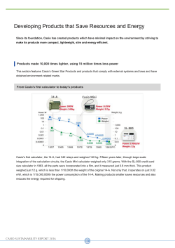Developing Products that Save Resources and Energy