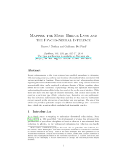 Mapping the Mind: Bridge Laws and the Psycho