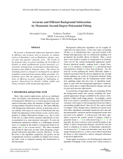 Accurate and Efficient Background Subtraction