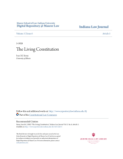 The Living Constitution - Digital Repository @ Maurer Law