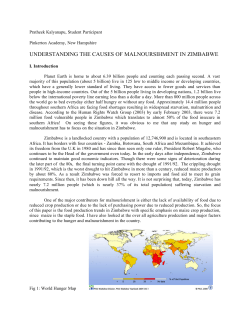 understanding the causes of malnoursihment in zimbabwe