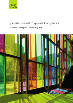 Spanish Criminal Corporate Compliance 2015
