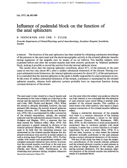 Influence of pudendal block on the function of the anal sphincters
