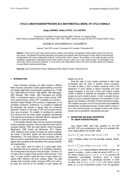 cyclic linear random process as a mathematical model of cyclic signals
