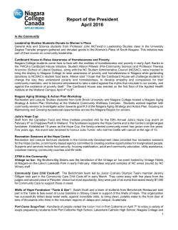 Report of the President April 2016