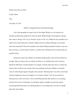 Characterization Essay Example
