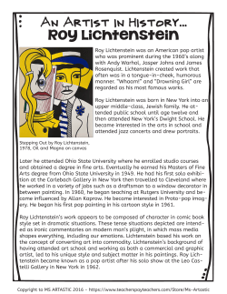 Roy Lichtenstein - Santee School District