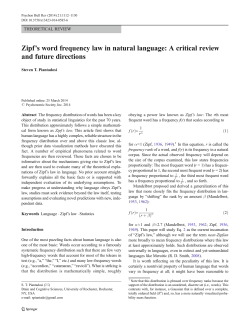 Zipf`s word frequency law in natural language: A critical review and