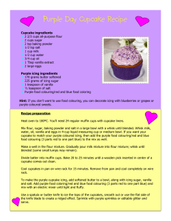 Purple Day Cupcake Recipe