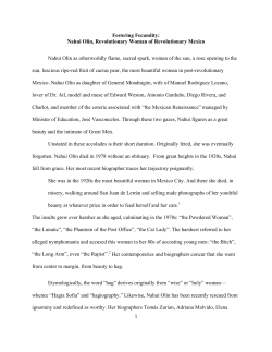 Festering Fecundity: Nahui Olin, Revolutionary