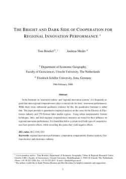 THE BRIGHT AND DARK SIDE OF COOPERATION FOR