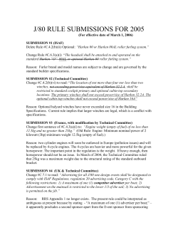 j/80 rule submissions for 2005