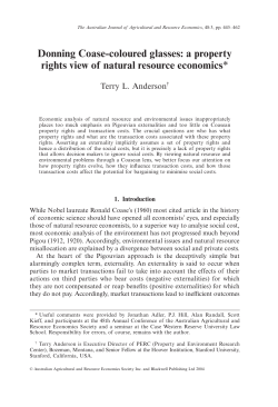 a property rights view of natural resource economics