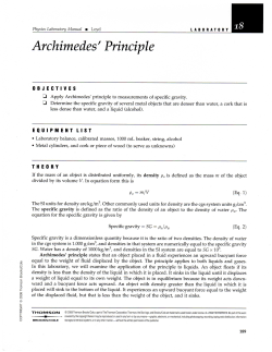 Archimedes` Principle