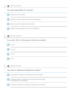 How does speed differ from velocity?