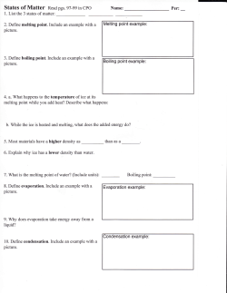 Melting point example