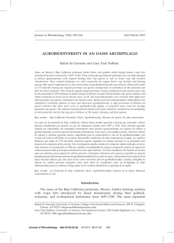 agrobiodiversity in an oasis archipelago