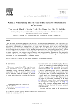 Glacial weathering and the hafnium isotope composition of seawater
