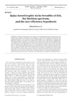Ratio-based trophic niche breadths of fish
