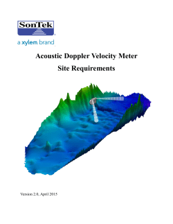 SonTek Acoustic Doppler Velocity Meter Site Requirements