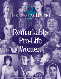 Feminists for Life celebrates the many accomplishments of pro