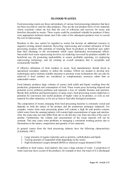 35) food wastes
