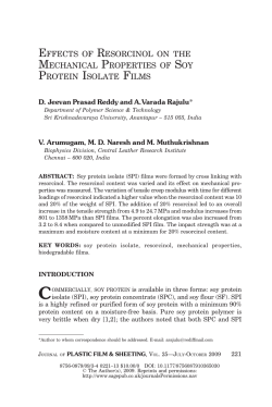 effects of resorcinol on the mechanical properties of soy protein