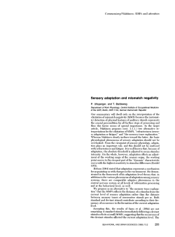 Sensory adaptation and mismatch negativity