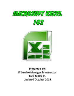 Microsoft Excel 102 - Auglaize County Libraries