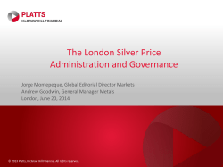 The London Silver Price Administration and Governance