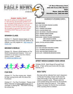 SPANISH CLASS FUN RUN BROWN`S WORLD SPIRIT WEEK