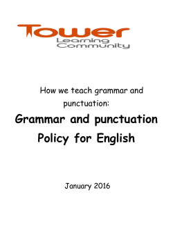 Grammar Policy - Horsington Church School