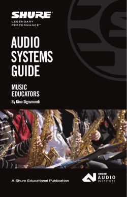 Audio Systems Guide for Music Educators (English)