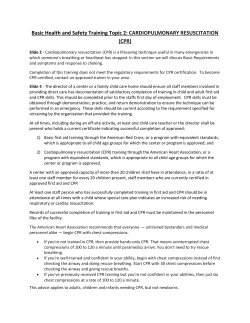 CPR - Early Childhood Development