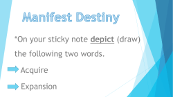 America expands westward 2015