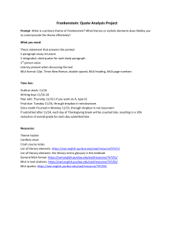 Frankenstein: Quote Analysis Project