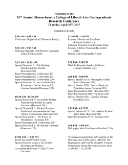 15th Annual Massachusetts College of Liberal Arts